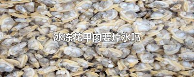 ​焯过水的花甲可以冷冻吗 花甲能焯水后冻着吗