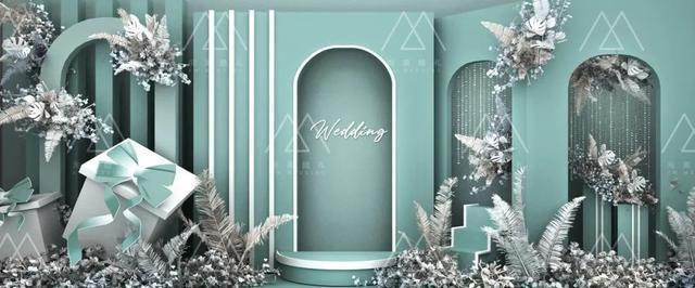 简约大气的Tiffany蓝婚礼，时尚精致新人的选择