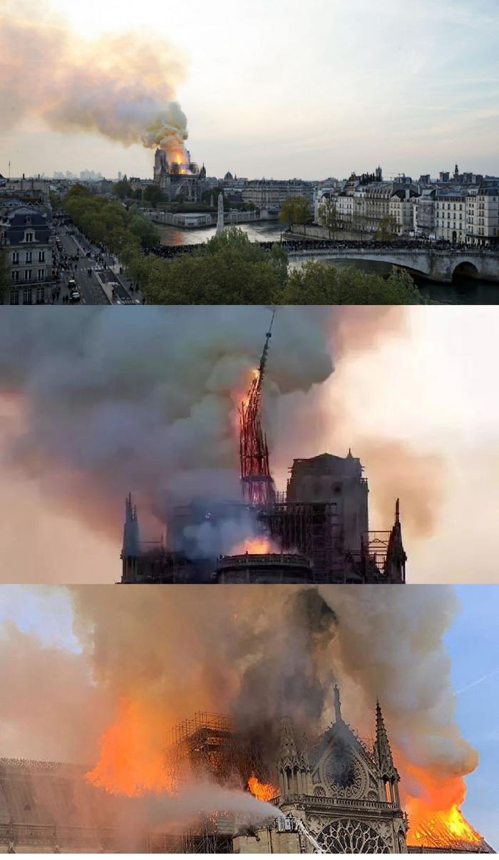 法国巴黎:一场大火烧光坐拥800年历史的巴黎圣母院