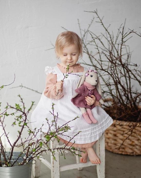 萌宝的可爱小裙子,棉麻面料,漂亮又简单,附5款裁剪图