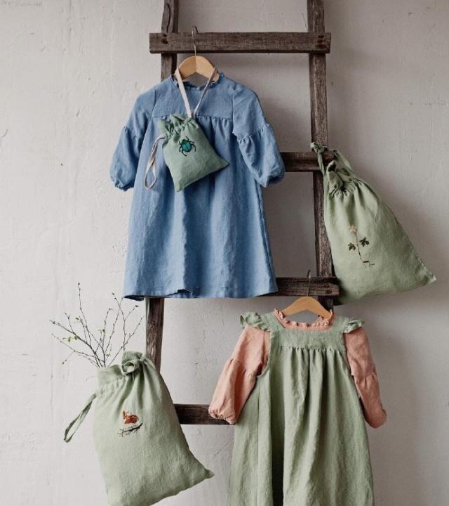 萌宝的可爱小裙子,棉麻面料,漂亮又简单,附5款裁剪图