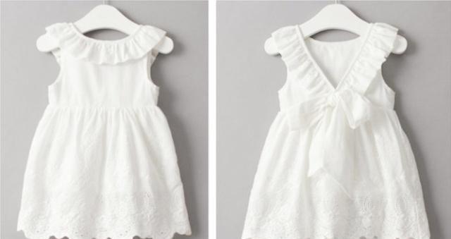萌宝的可爱小裙子,棉麻面料,漂亮又简单,附5款裁剪图