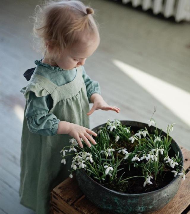 萌宝的可爱小裙子,棉麻面料,漂亮又简单,附5款裁剪图