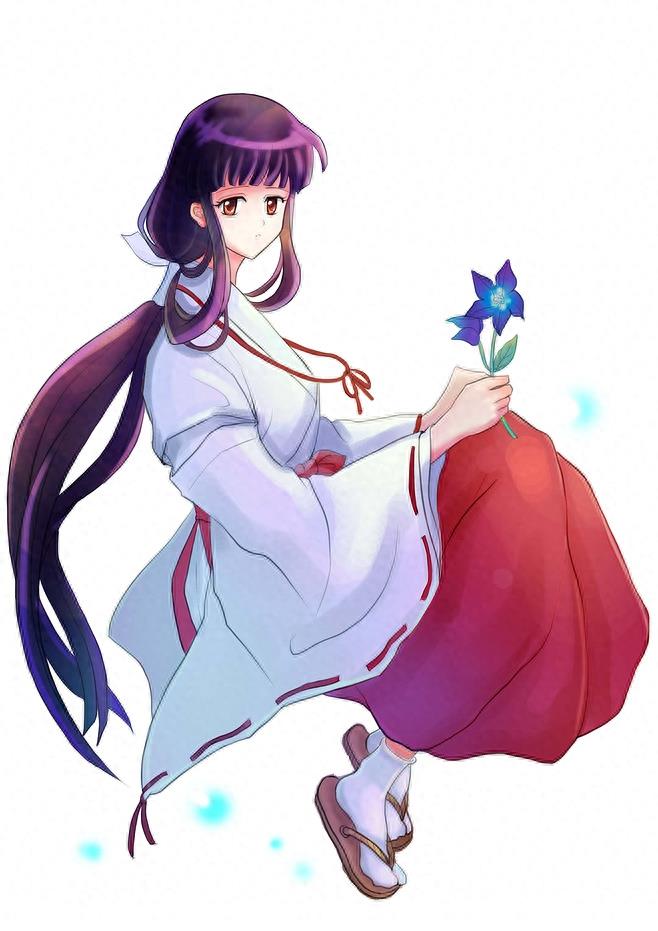 犬夜叉里美貌与实力并存的巫女，犬夜叉心爱的女人桔梗美图