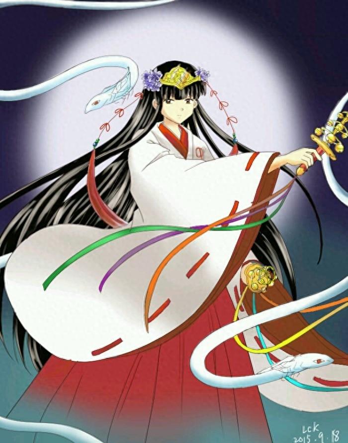 犬夜叉里美貌与实力并存的巫女，犬夜叉心爱的女人桔梗美图