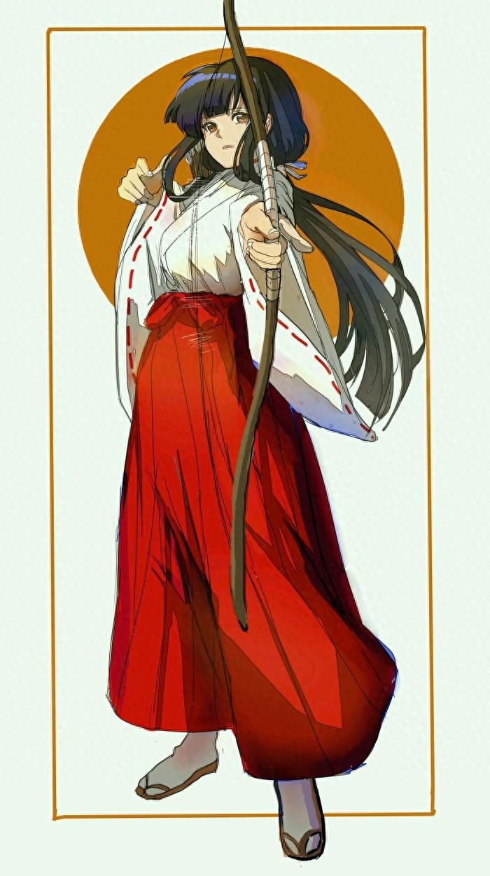 犬夜叉里美貌与实力并存的巫女，犬夜叉心爱的女人桔梗美图