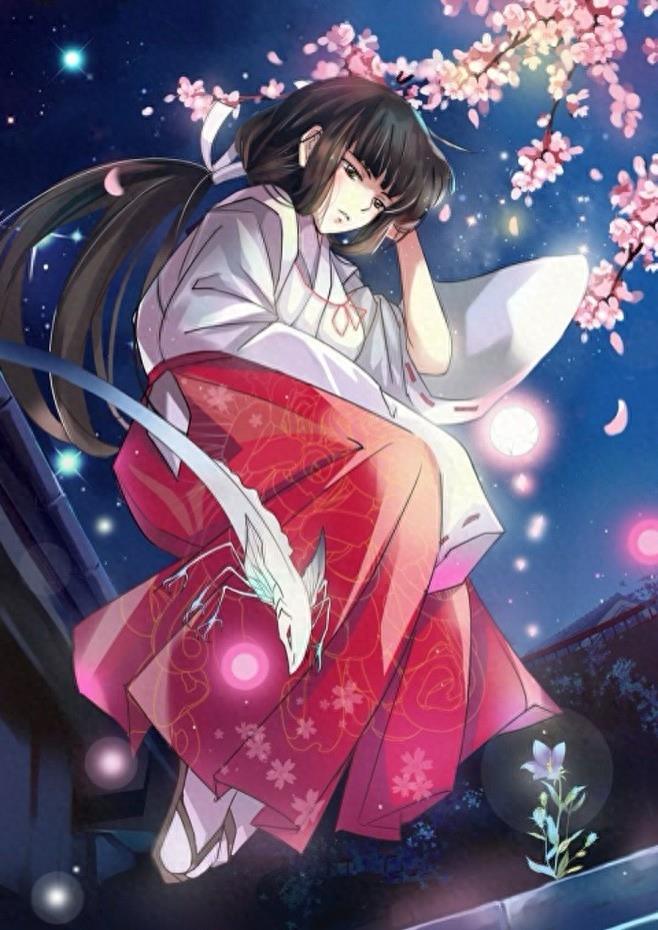 犬夜叉里美貌与实力并存的巫女，犬夜叉心爱的女人桔梗美图