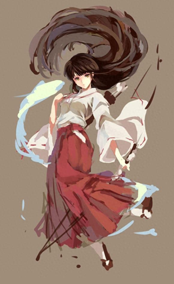 犬夜叉里美貌与实力并存的巫女，犬夜叉心爱的女人桔梗美图