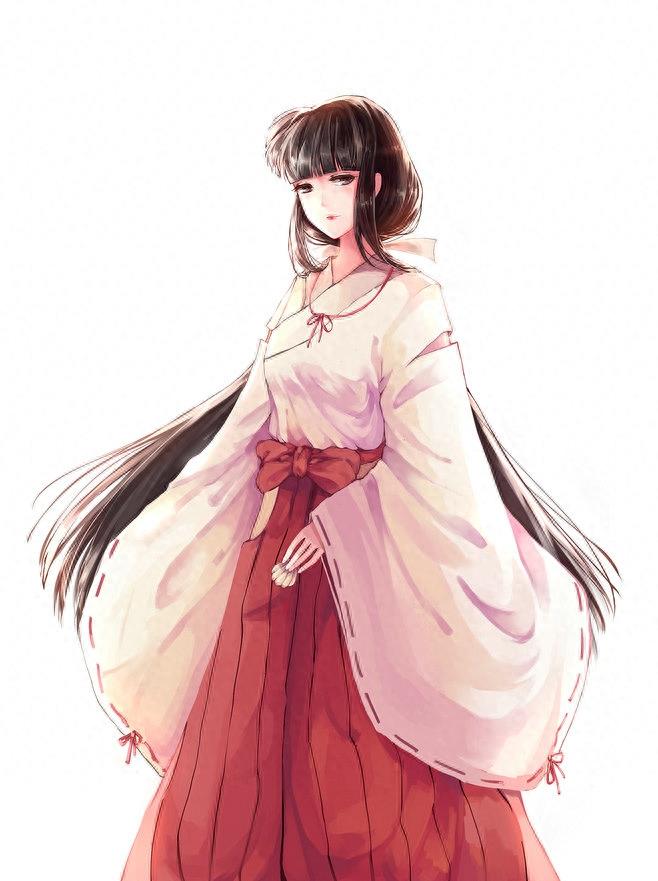 犬夜叉里美貌与实力并存的巫女，犬夜叉心爱的女人桔梗美图