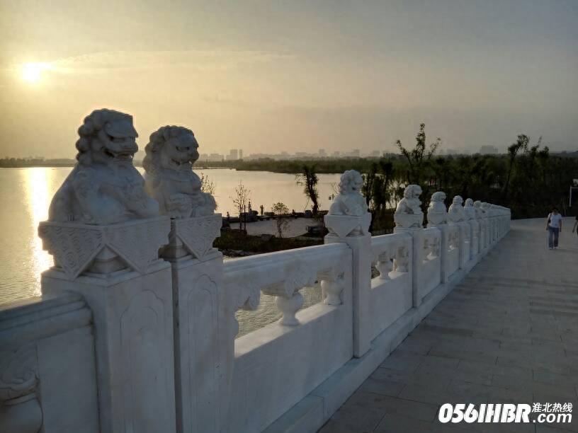 淮北南湖公园波光粼粼 风景秀美 夏日的休闲好去处