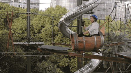 游乐场高空蹦极第一视角（16米巨型秋千40米透明滑梯）(46)