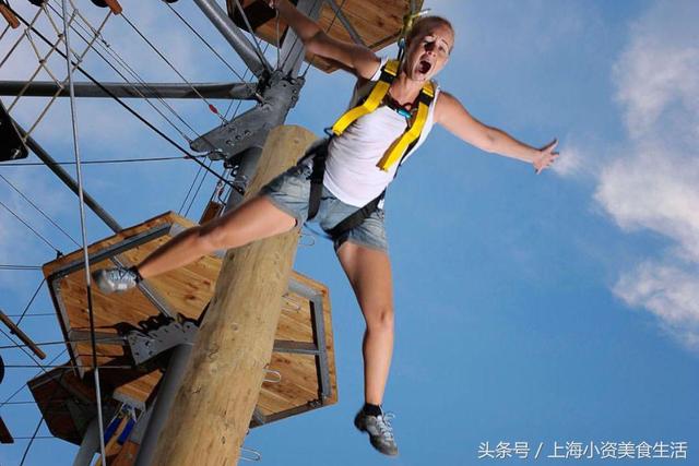 游乐场高空蹦极第一视角（16米巨型秋千40米透明滑梯）(8)