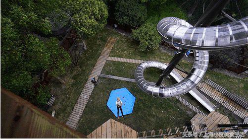 游乐场高空蹦极第一视角（16米巨型秋千40米透明滑梯）(29)