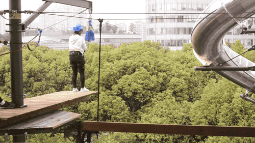 游乐场高空蹦极第一视角（16米巨型秋千40米透明滑梯）(30)