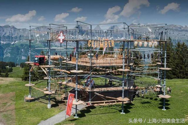 游乐场高空蹦极第一视角（16米巨型秋千40米透明滑梯）(6)