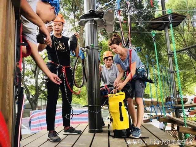 游乐场高空蹦极第一视角（16米巨型秋千40米透明滑梯）(13)