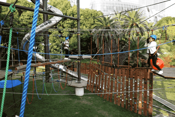 游乐场高空蹦极第一视角（16米巨型秋千40米透明滑梯）(43)